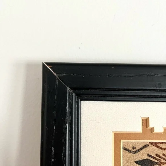 Genuine Navajo Sand Painting signed set of 2 - Picture 4 of 7